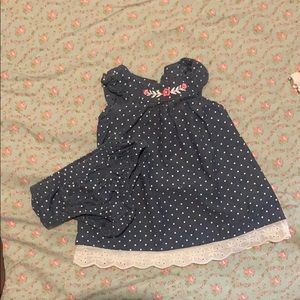 Blue poke dot dress
